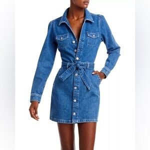 PAIGE Mayslie Long Sleeve Denim Dress